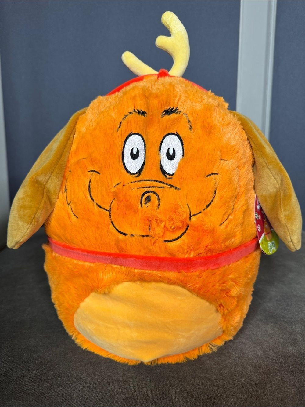 Squishmallows The Grinch Max the Dog Orange Plush Fuzz-A-Mallows 12 inch NWT